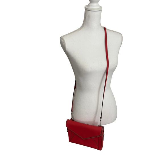 Rebecca Minkoff Marlowe Mini Red/Orange Envelope Bag - Picture 3 of 7